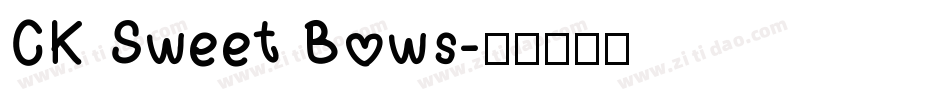 CK Sweet Bows字体转换